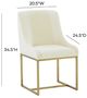 TOV Furniture Lisa by Inspire Me! Home Decor Cream/Gold Dining Chair-2