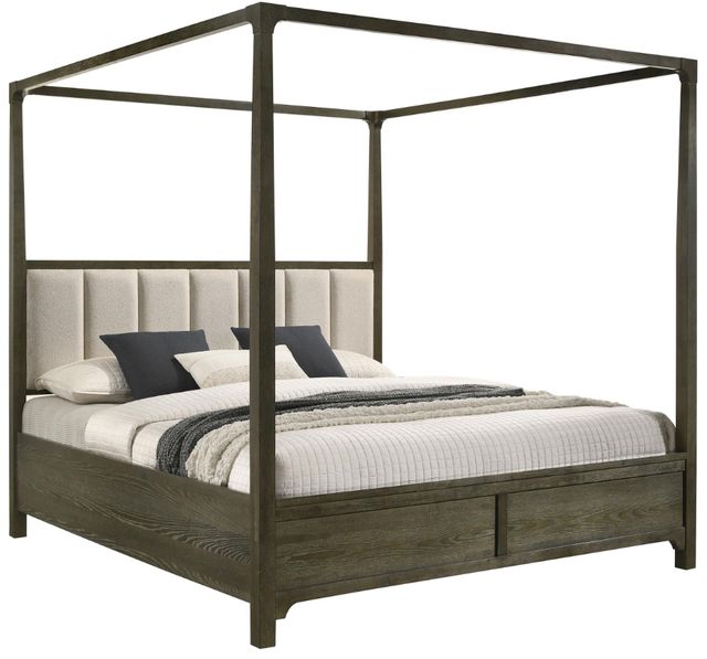 Coaster® Gran Park Dark Cocoa Queen Poster Canopy Bed-0