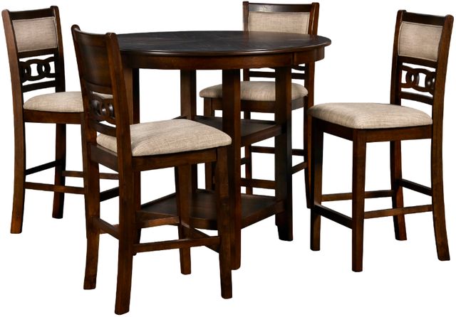 New Classic® Home Furnishings Gia 5-Piece Cherry Counter Height Table Set-0