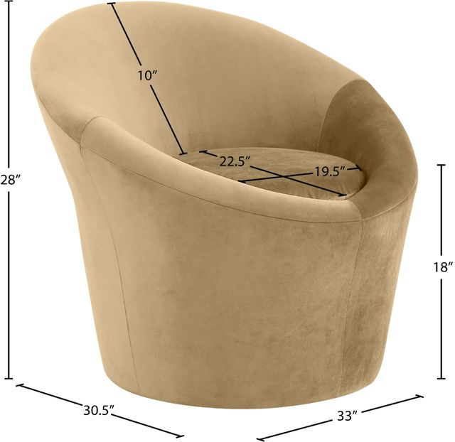 Meridian Furniture Tristan Camel Upholstered Accent Chair-2