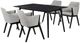 Armen Living Westmont and Renzo 5 Piece Grey/Black Dining Set-0