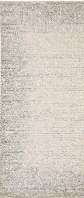 Karastan® Solitude Mandawa Cream Dark Grey 3' x 7' Runner Rug-0