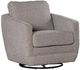 LH Home Feather Baltimo Boucle Greige/Matte Black Swivel Glider Chair-0