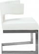 Meridian Furniture Alexandra White/Chrome Faux Leather Dining Chair-3