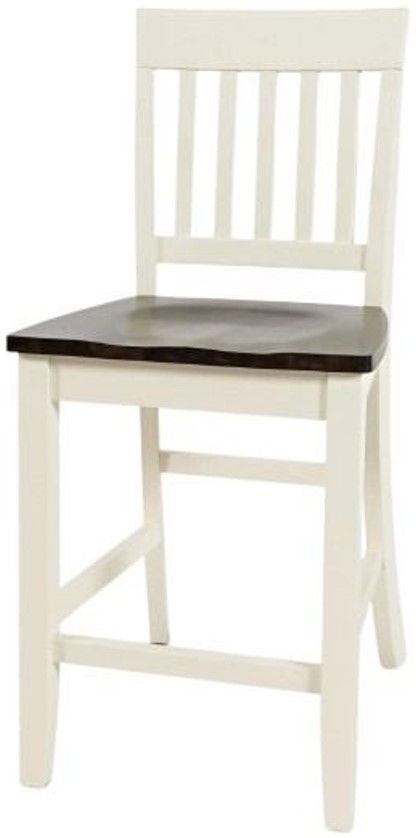 Jofran Inc. Decatur Lane Autumn Brown/White Counter Stool-2