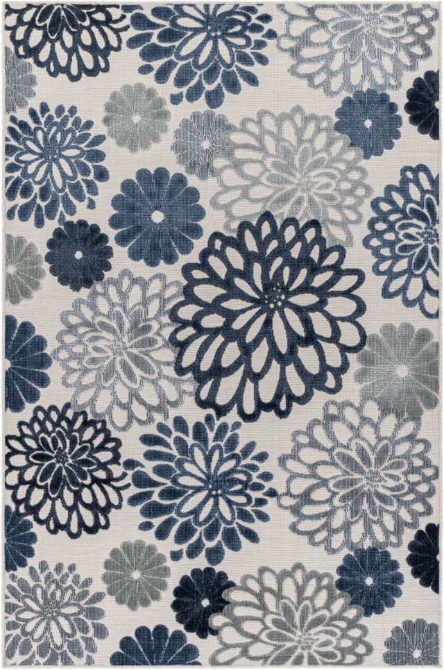 Surya Cabo Blue/Ivory 5'x7' Area Rug-0