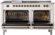 Ilve® Nostalgie II Series 60" Antique White Pro Style Dual Fuel Range-1