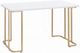 ACME Furniture Estie White Writing Desk with Gold Base-0