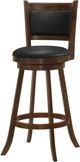 Coaster® Broxton 2-Piece Chestnut/Black Upholstered Swivel Bar Stools-3