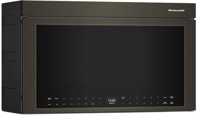 KitchenAid® 1.1 Cu. Ft. Black Stainless Over The Range Microwave-1