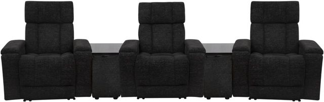 Parker House® Phoenix 5-Piece Cabot Ebony Power Reclining Theater Seating with Wedge P3-0