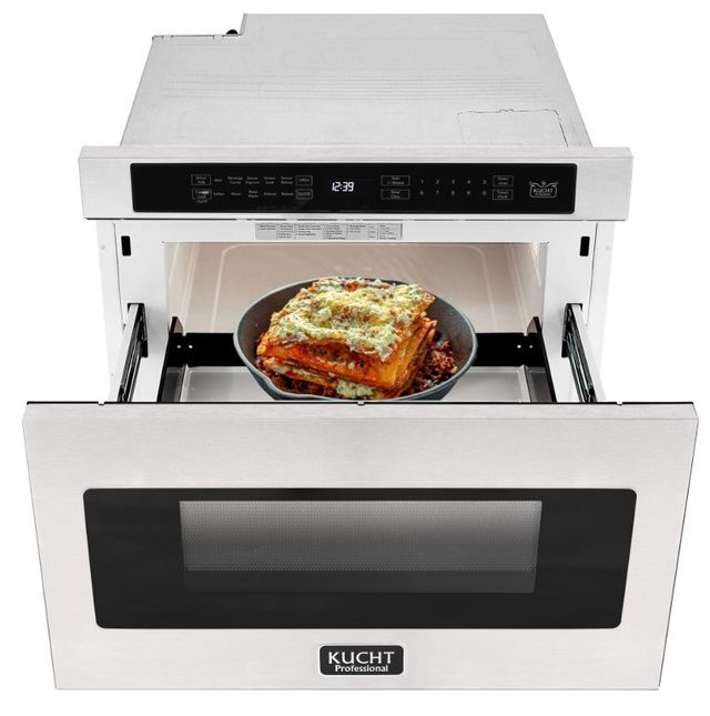 Kucht Professional 24" Stainless Steel Built In Microwave Drawer-1