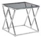Sagebrook Home Glass Top Accent Table with Silver Base-0