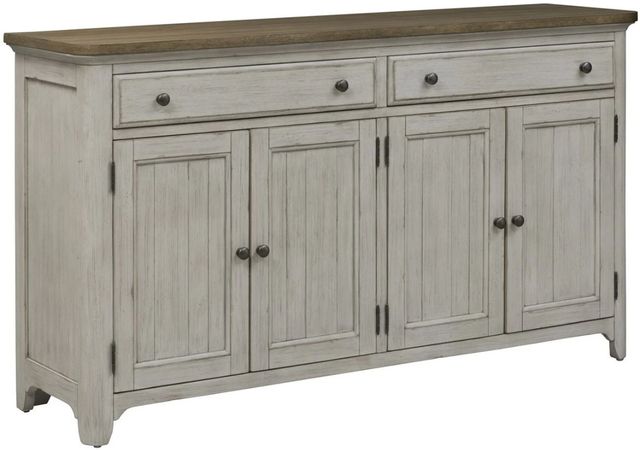 Liberty Furniture Farmhouse Reimagined Antique White/Chestnut Server-0