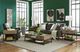 Hammary® Jefferson Beige Rectangular Coffee Table with Glass Top Insert and Dark Antique Brass Frame-1