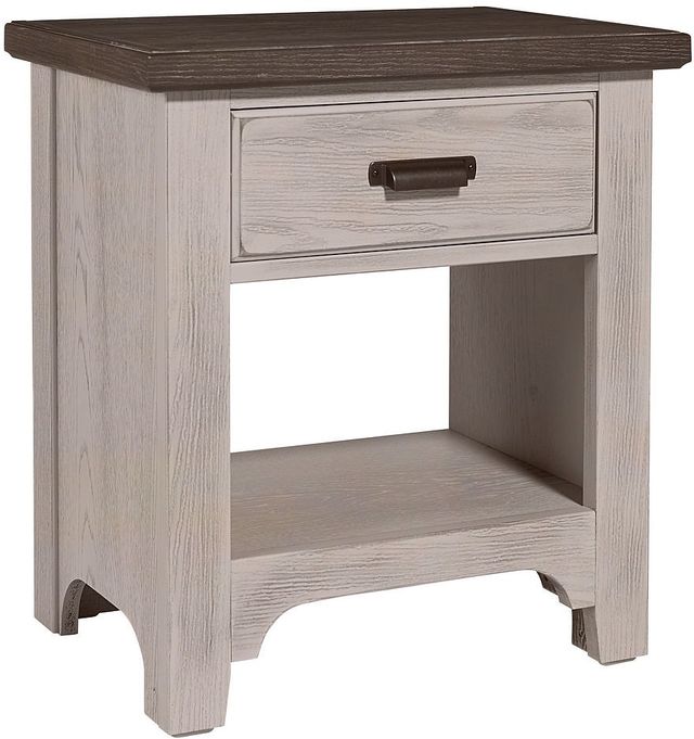LM Co Home By Vaughan-Bassett Bungalow Home by Ben & Erin Napier Dover Gray/Folkstone 1-Drawer Nightstand-0