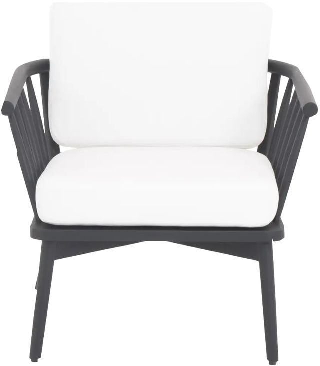 Moe's Home Collection Wren Warm White Teak Outdoor Lounge Chair-0