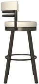 Amisco Ronny Harley/Parchment Swivel Bar Stool-2