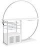 Coaster® Risley Chrome/Glossy White Bar Cabinet with LED-0