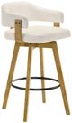Armen Living Callah 4-Piece Amber Glow/White Barstool Set-3