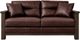 International Furniture Direct Walnut Brown Leather Loveseat-1