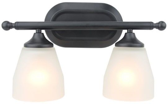 YHD Flat Black 2-Light Vanity Lighting-1