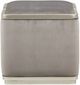 Michael Amini® Linea Gray Pearl/Silver Mist Ottoman-2