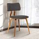 Armen Living Jaguar Charcoal/Walnut Dining Side Chair-1