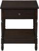 Monarch Specialties Inc. Walnut Veneer 2-Tier Square Side Table-1