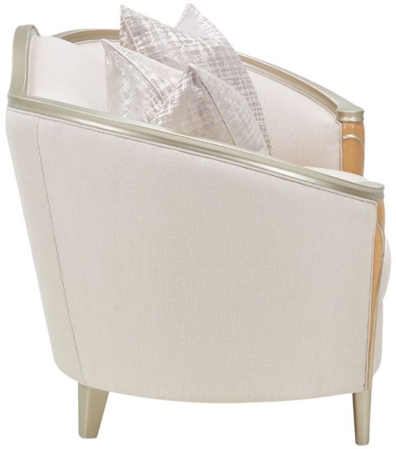 Michael Amini® Villa Cherie Beige/Caramel Loveseat-2