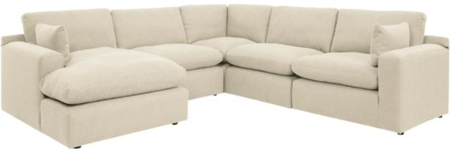 Benchcraft® Elyza 5-Piece Linen Left-Arm Facing Sectional and Chaise-0