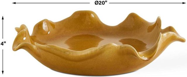 Uttermost® Golden Crest Ruffle Honey Glaze Bowl-3