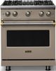 Viking® 5 Series 30" Nantucket Pro Style Gas (LP) Range with Brushed Brass Trim-0