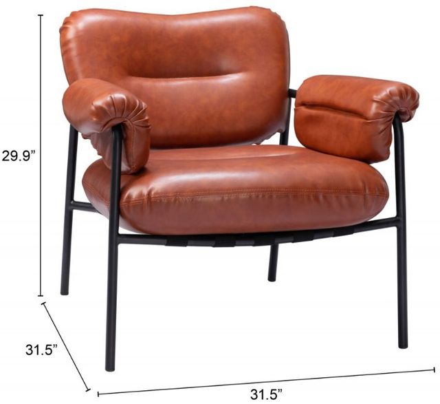 Zuo® Modern Dunmore Brown Accent Stationary Chair-1