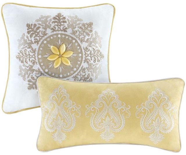 Olliix by Madison Park Yellow Twin Nisha Comforter Set-2
