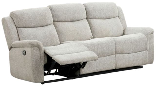 Furniture of America® Sandbach Light Gray Manual Reclining Glider Sofa-0