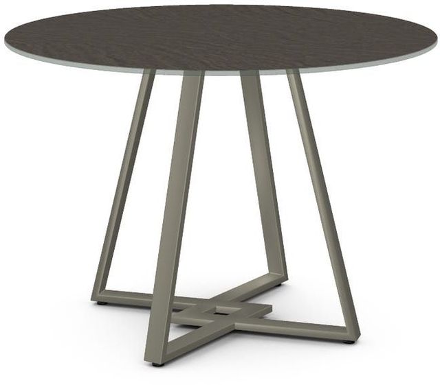 Amisco Customizable Dirk 42" Starstone Glass Top Round Table-0