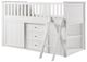 Homelegance® Galen White Twin Youth Low Loft Bunk Bed with Bookcase and Two Dressers-3