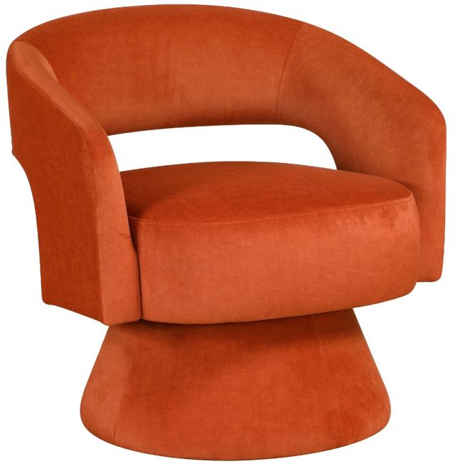 Homelegance® Lavon Orange Swivel Chair-0