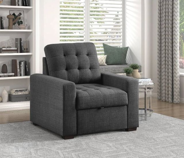 Homelegance® McCafferty Dark Gray Accent Chair with Pull-Out Ottoman-1