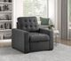 Homelegance® McCafferty Dark Gray Accent Chair with Pull-Out Ottoman-1