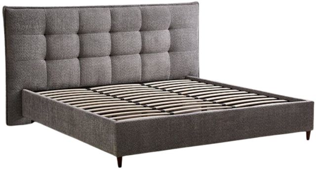 IFDC Gray Queen Platform Bed-2