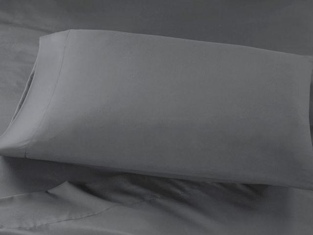 Olliix by Intelligent Design Microfiber Charcoal Twin Sheet Set with Side Storage Pockets-1