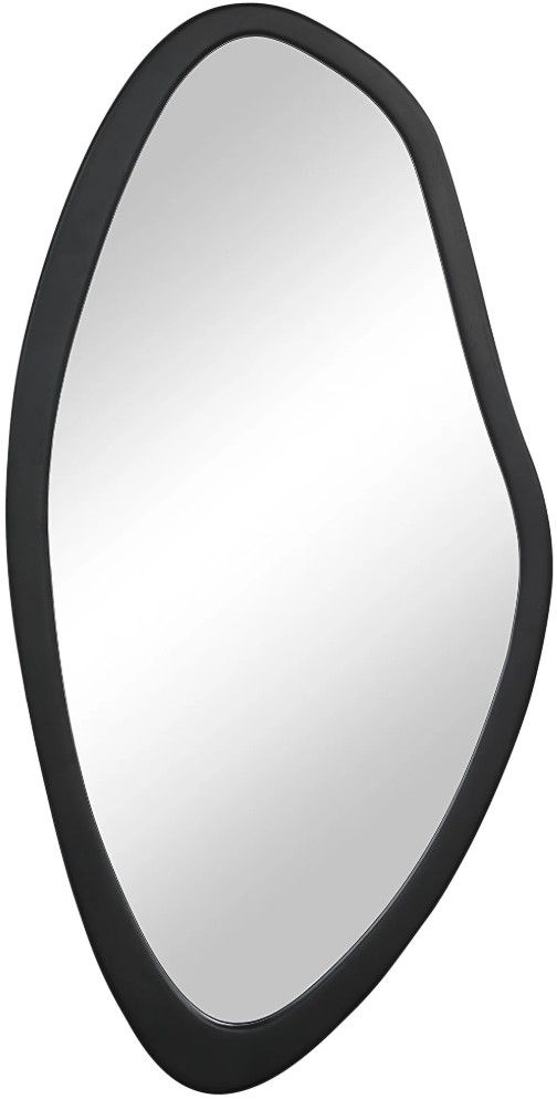Renwil® Trani Matte Black Accent Mirror-0
