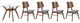 New Classic® Home Furnishings Oscar 5-Piece Clear/Gray/Walnut Dining Set-0