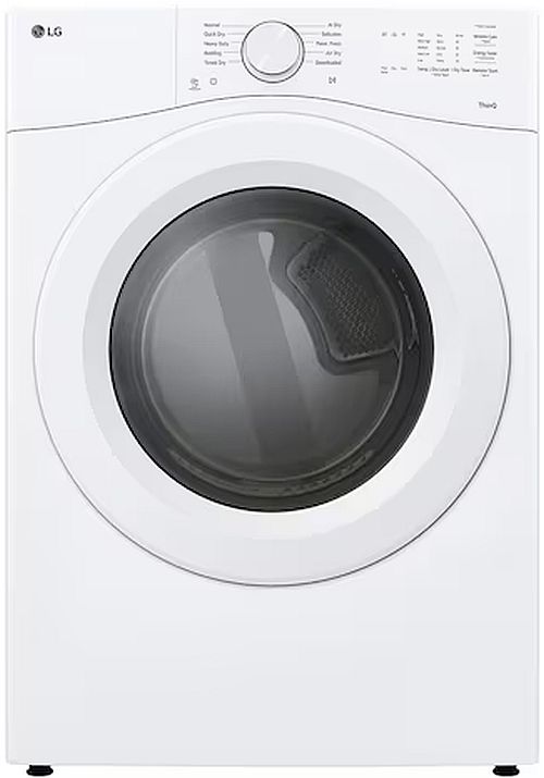 LG 7.4 Cu. Ft. White Front Load Electric Dryer with AI Sensor Dry®-0