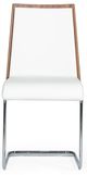 VIG Furniture Morgan 2-Piece Walnut/White Dining Chairs Set-1