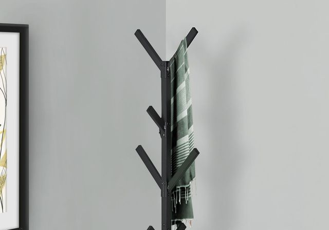 Monarch Specialties Inc. 70" Black Metal Coat Rack-3