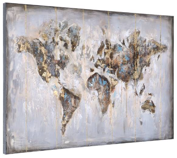 Yosemite Home Decor Map in Neurals Wall Art