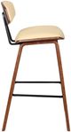 Armen Living Fox 2-Piece Cream/Walnut Counter Stool Set-3